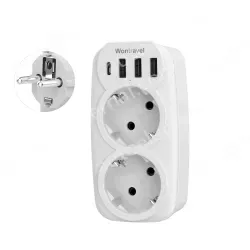 Europe plug USB C charging wall socket