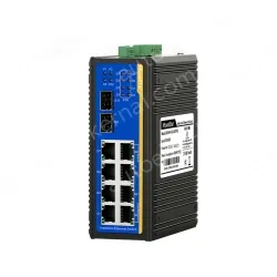 2 Ports Gigabit SFP + 8 Ports Gigabit PoE RJ45 Din-Rail Unmanaged Industrial PoE Switch