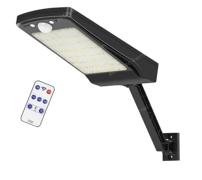 Wall mounted Solar LED black single pack solar remote control