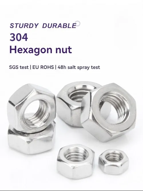 External hexagon nut 304 stainless steel-M2.5