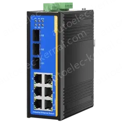 [3 Gigabit + 6 Gigabit Battery] ring network management industrial switch