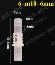 6-M10-6-Feed-through plastic connectors