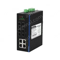4 Ports 100M F(x) + 4 Ports 10/100M T(x) Din-Rail Unmanaged Industrial Ethernet Switch