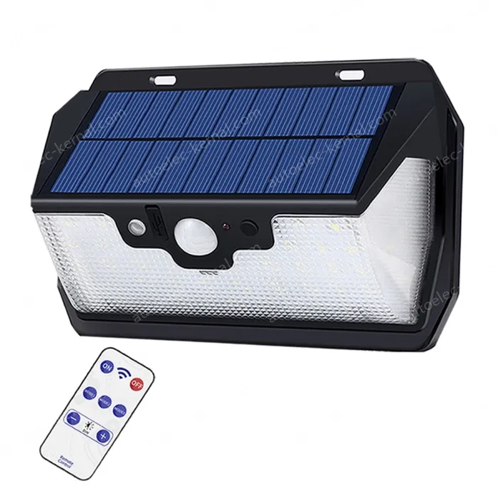 Remote control 3 Sides view lighting solar sensor light