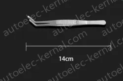 Stainless steel tweezers Curved round head (thick) 14cm