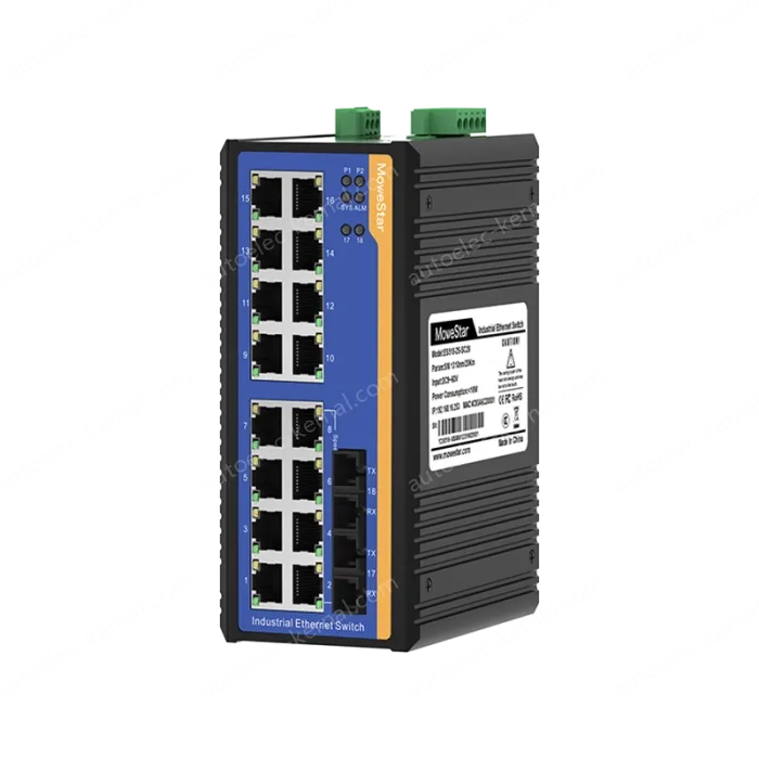 [100 Gigabit 2 Optical 16 Electric] Ring Network Management Industrial Switch